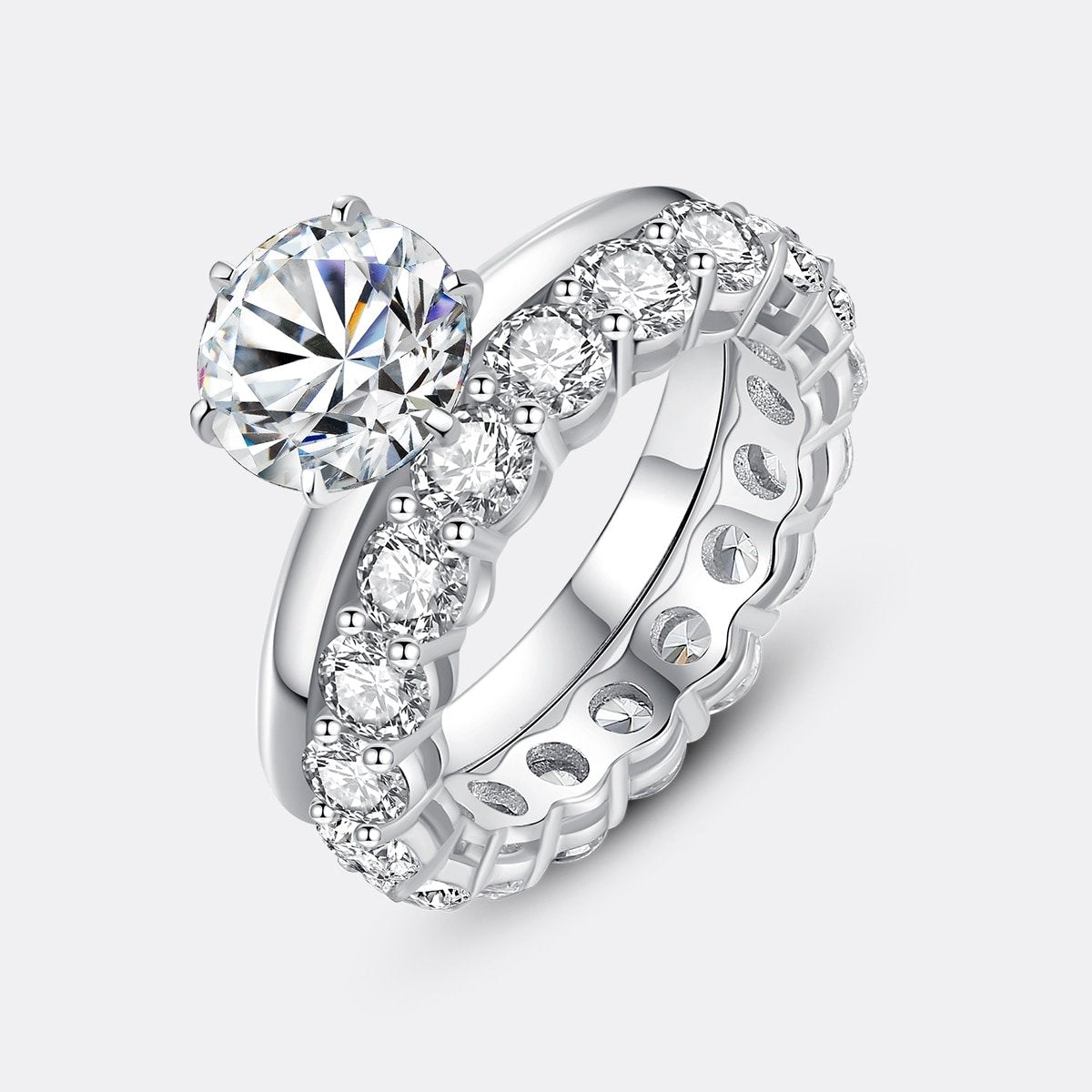 Bella Moissanite Diamond Ring Set Luxury