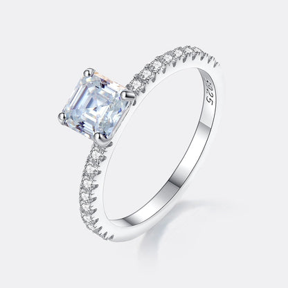 Bella Asscher Moissanite Diamond 1.2CT Ring
