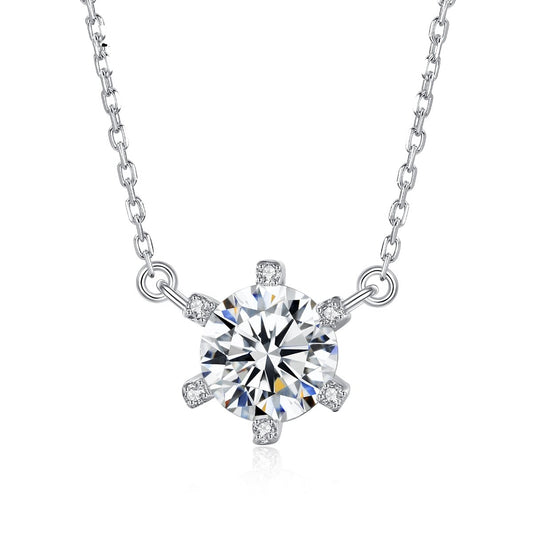 Bella Korean Fashion Moissanite Diamond Pendants Necklace