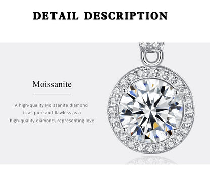 Moissanite Diamond Pendant Necklaces