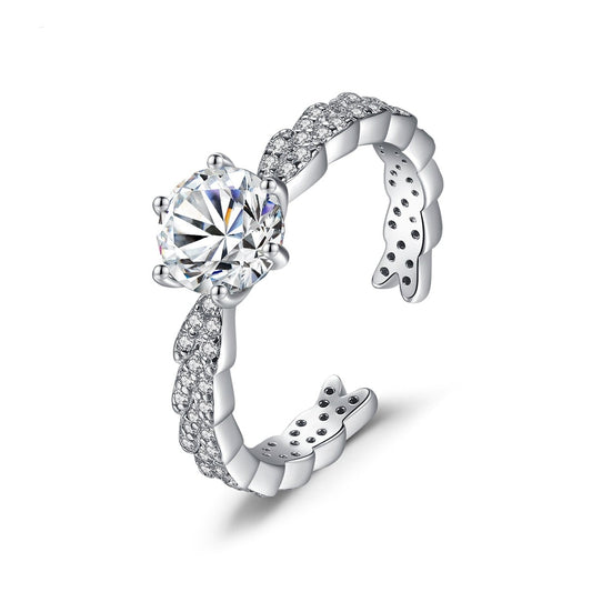 Bella Moissanite Diamond Elegant Adjustable Ring